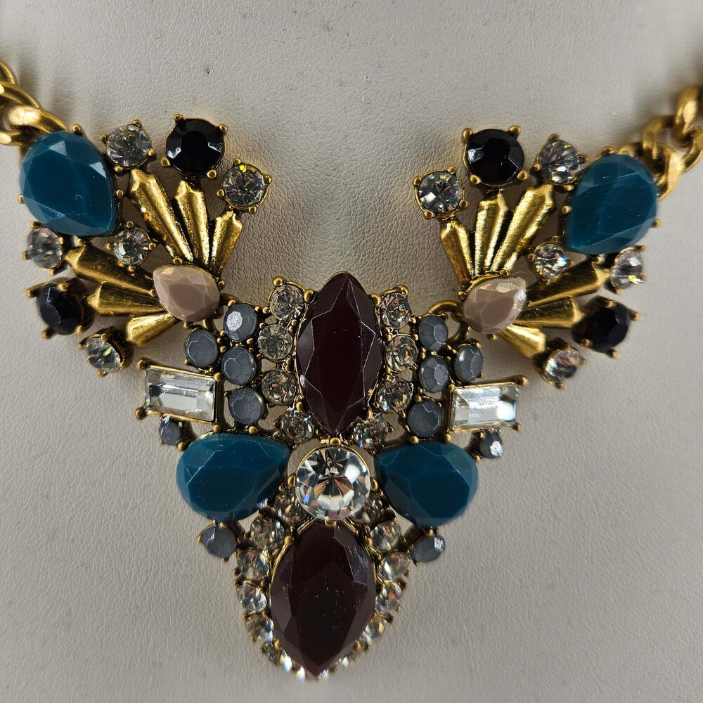 J.Crew Statement Ruby Turquoise Faux Gemstone Sto… - image 2